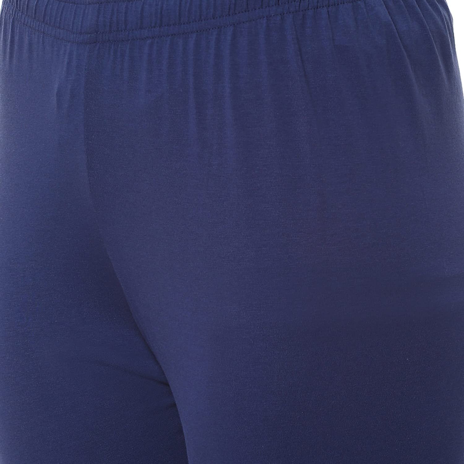 Biba Women Cotton Blend Solid Regular Fit Churidar Navy