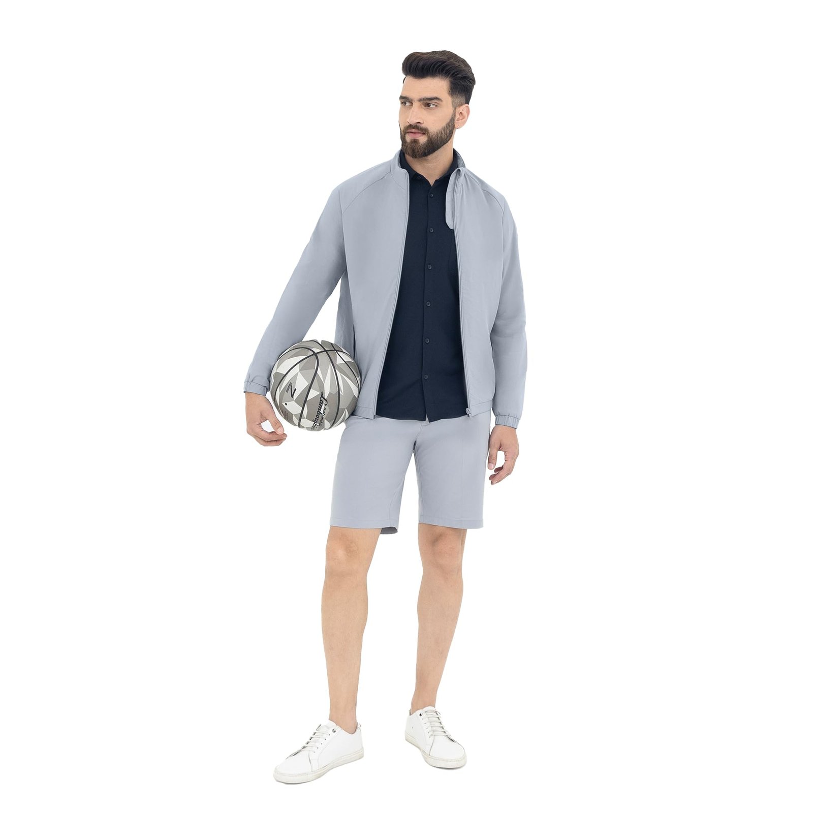 Harfun Graphite Grey Workday Jacket with Raglan Sleeves (IN, Alpha, L)