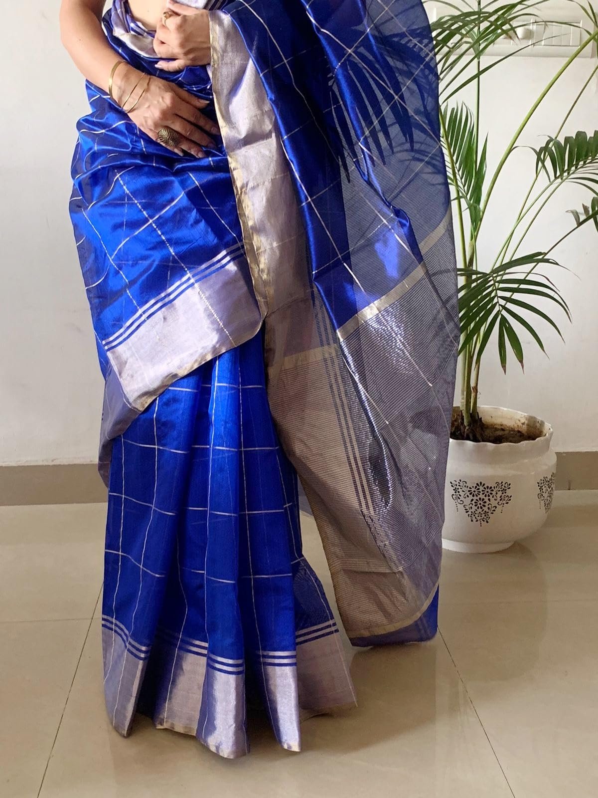 Spun & Woven Purple Chanderi Silk Saree for Women | Lightweight Soft Traditional Drape | Graceful Woven Design | Ideal for Festivals, Casual Outings, Parties, Weddings, Special Occasions