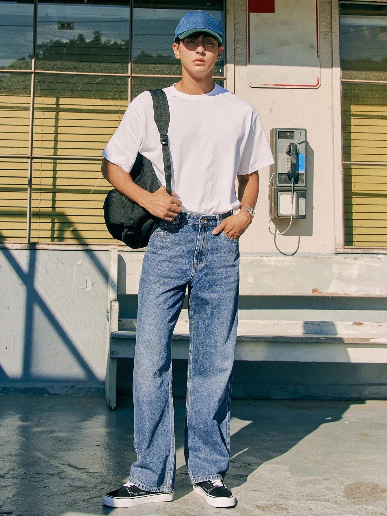 KOTTY Men's Regular Mid Rise Blue Jeans