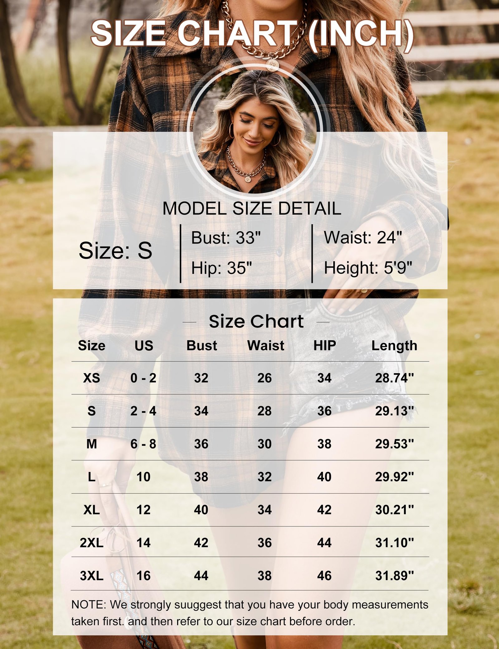 Blooming Jelly Women's Button Down Flannel Shirts Plaid Shacket Long Sleeve Collared Business Casual Tops Work Blouses, Brown Plaid, Medium