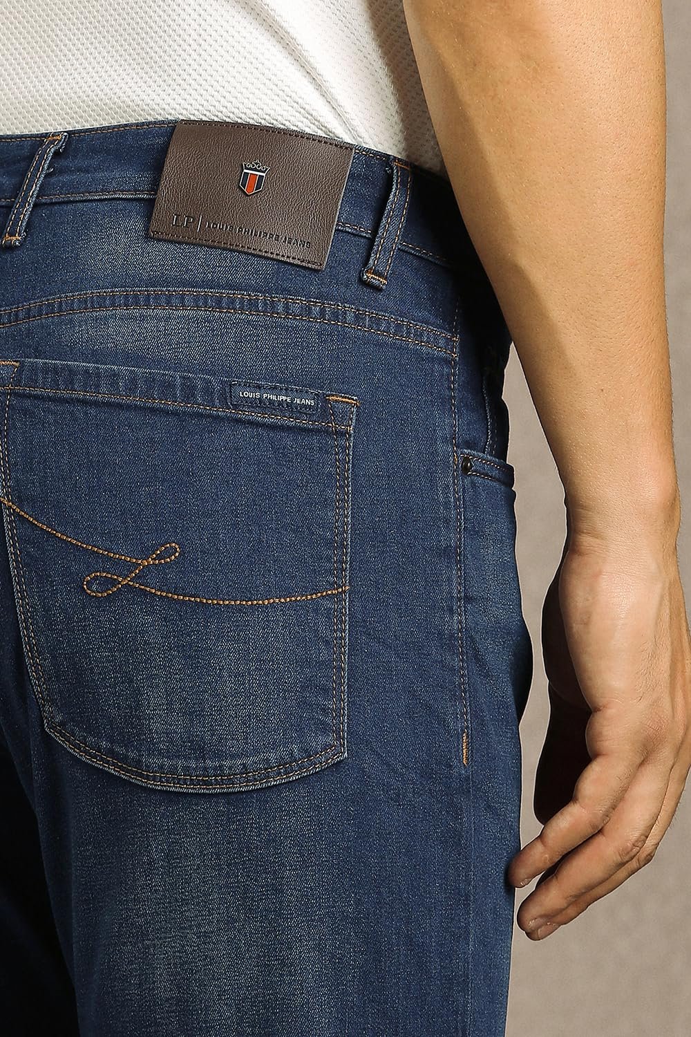 Louis Philippe Men Blue Mid Slim Fit Jeans