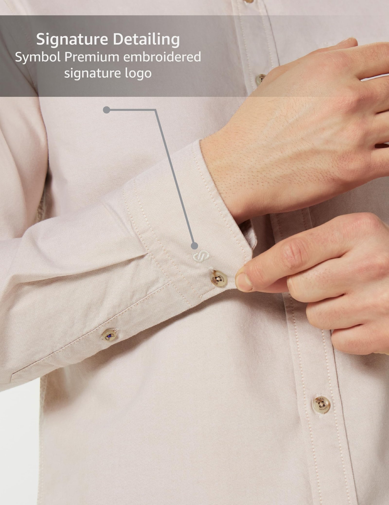 Symbol Premium Men's Stylish Solid All Day Fresh Buttondown Casual Shirt - Regular Fit | Plain | Full Sleeve | Cotton Semi Formal Wear (Available in Plus Size & Combo Pack)