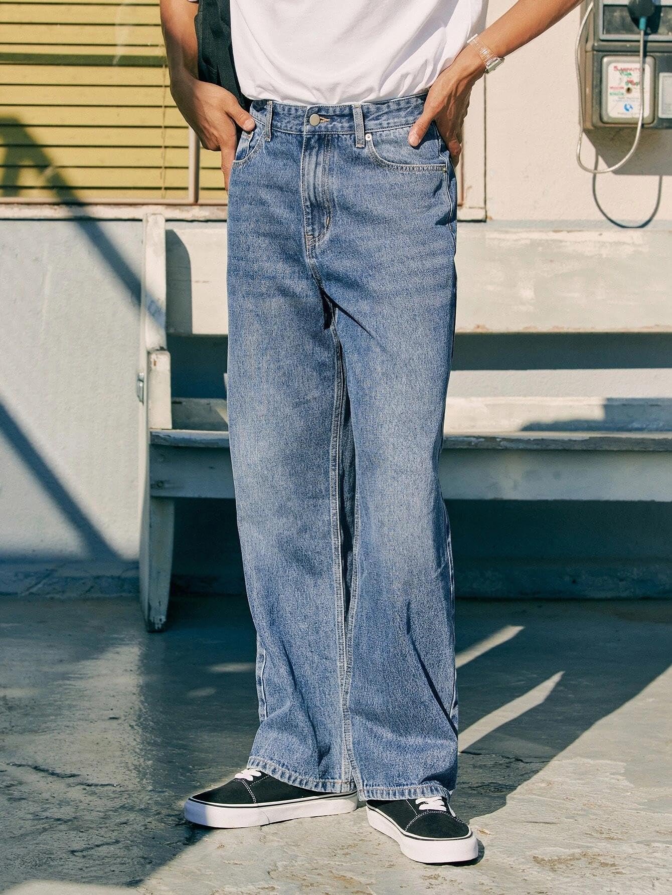 KOTTY Men's Regular Mid Rise Blue Jeans