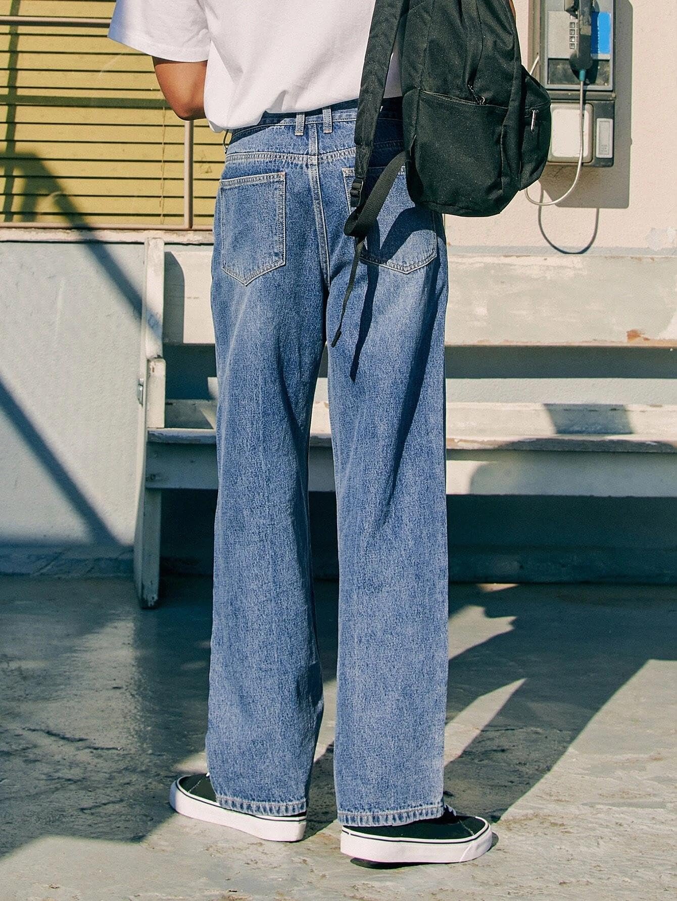 KOTTY Men's Regular Mid Rise Blue Jeans