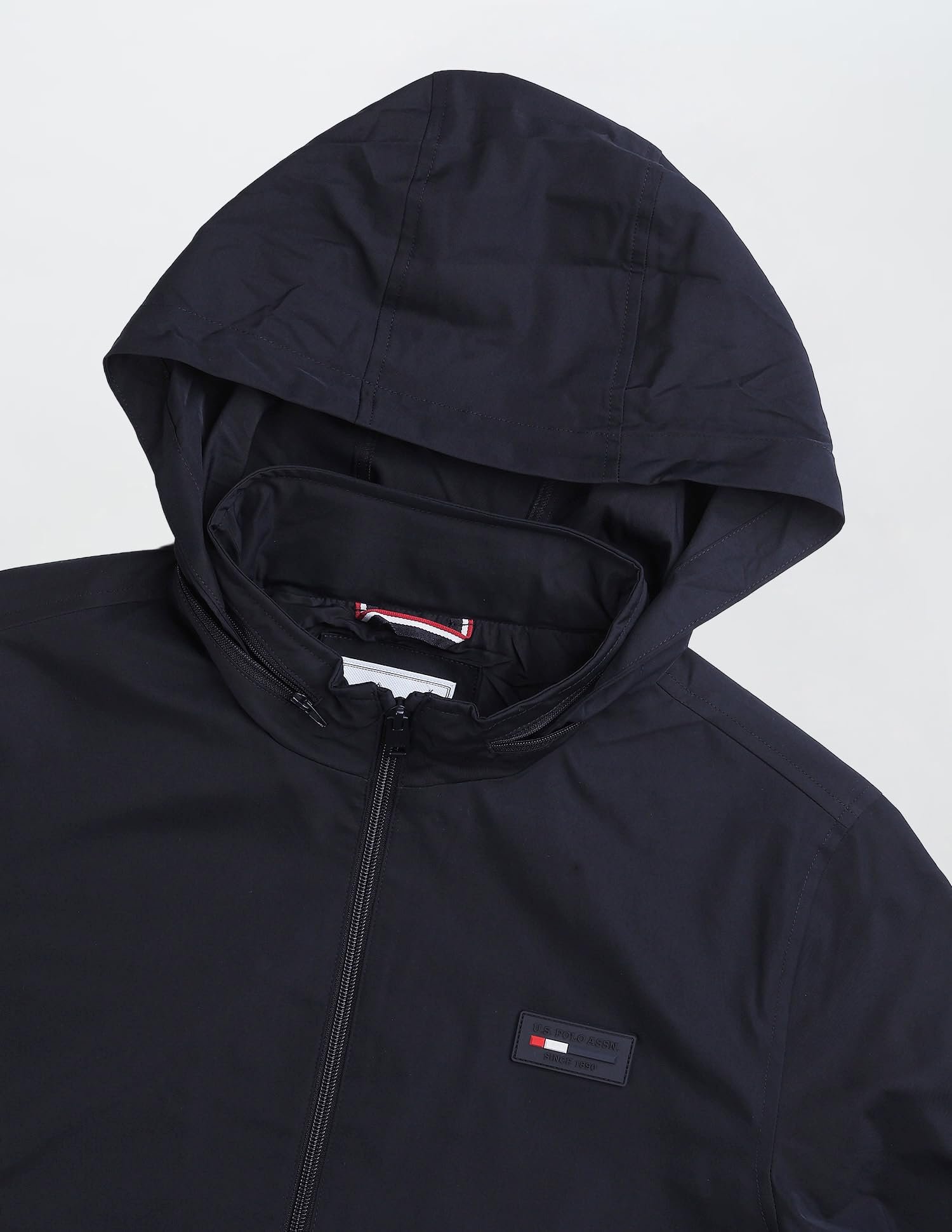 Mens Transitional Jacket With Conceled Hood Full Sleeve Jackets (USJCKS028_NAVY)
