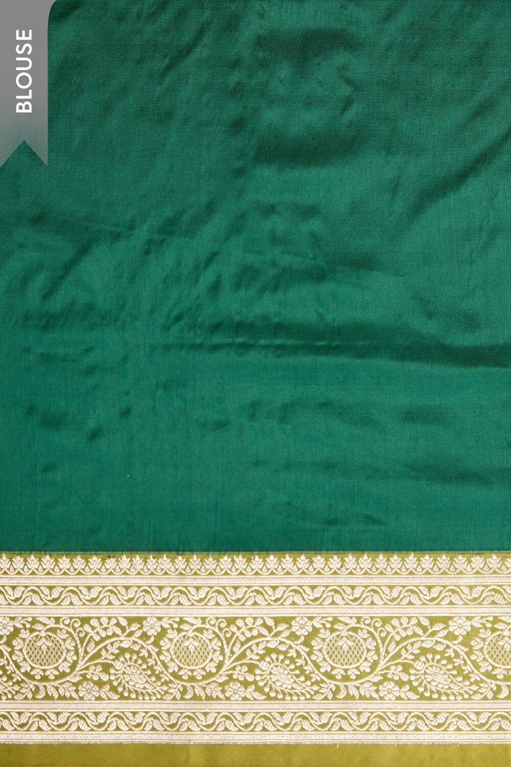 Women Green Pure Silk Saree Adorned with Kadwa Weaving And Silver Zari (SABHFEHSS0102-Green)