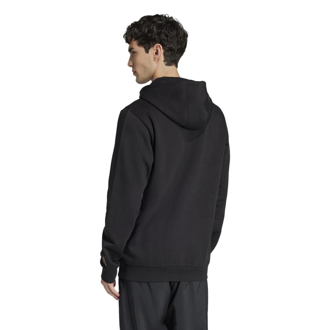 Men's Size Codes Camouflage Linear Graphic Hoodie, Black, X-Large