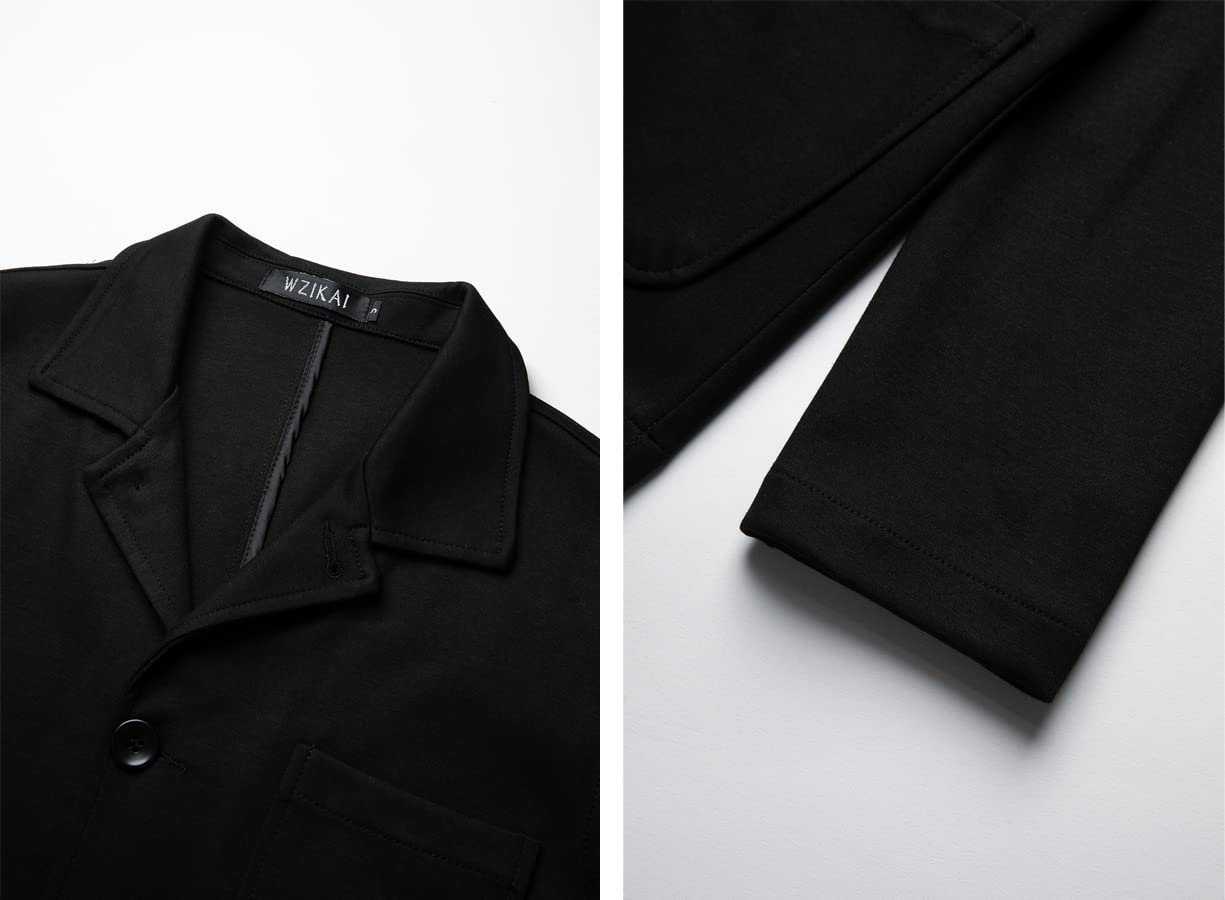 Men's Casual Sport Coat Jacket Regular Fit Lightweight Suit Jacket for Men, Black, 3X-Large