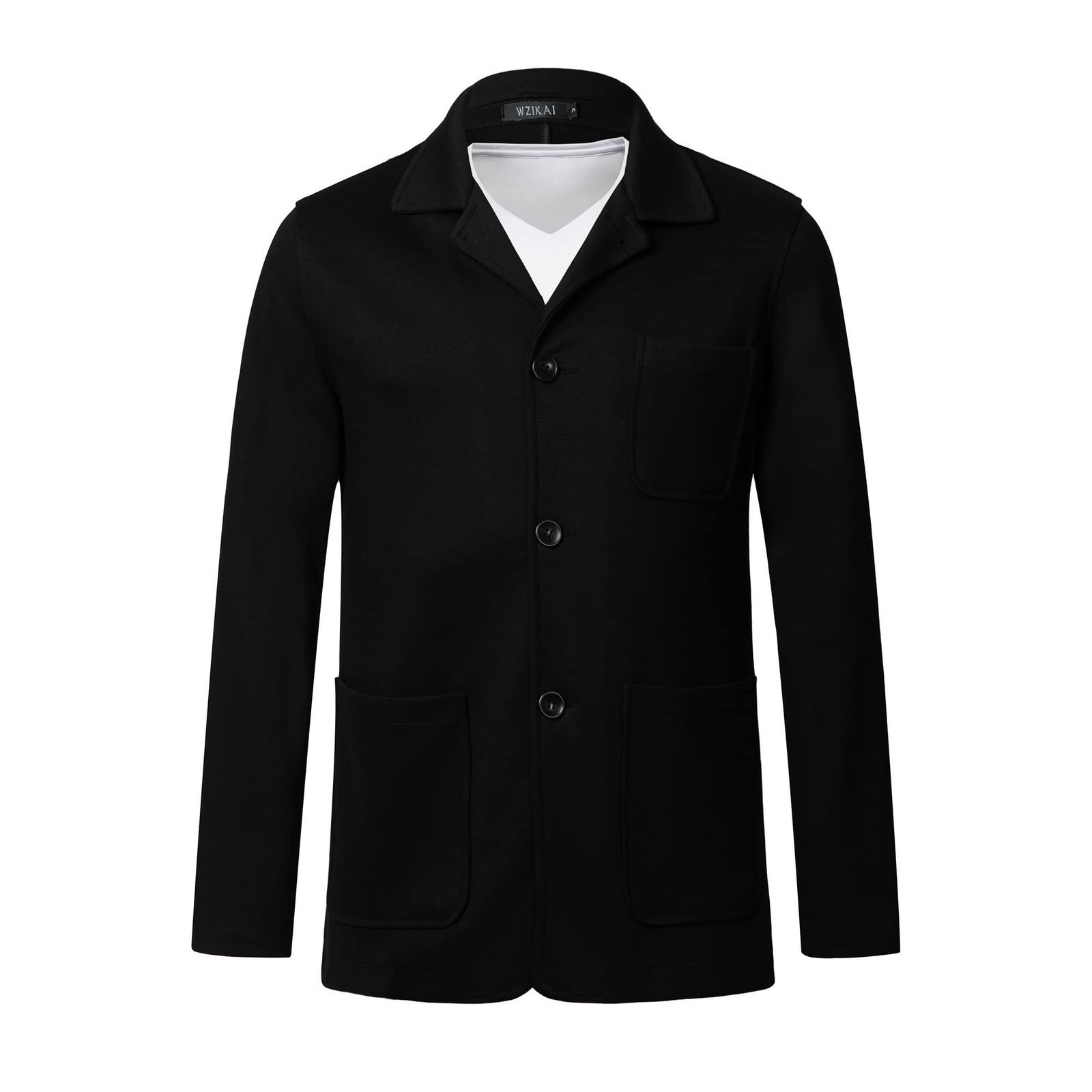 Men's Casual Sport Coat Jacket Regular Fit Lightweight Suit Jacket for Men, Black, 3X-Large