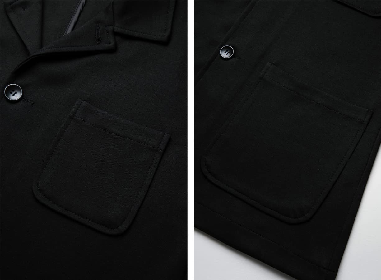Men's Casual Sport Coat Jacket Regular Fit Lightweight Suit Jacket for Men, Black, 3X-Large