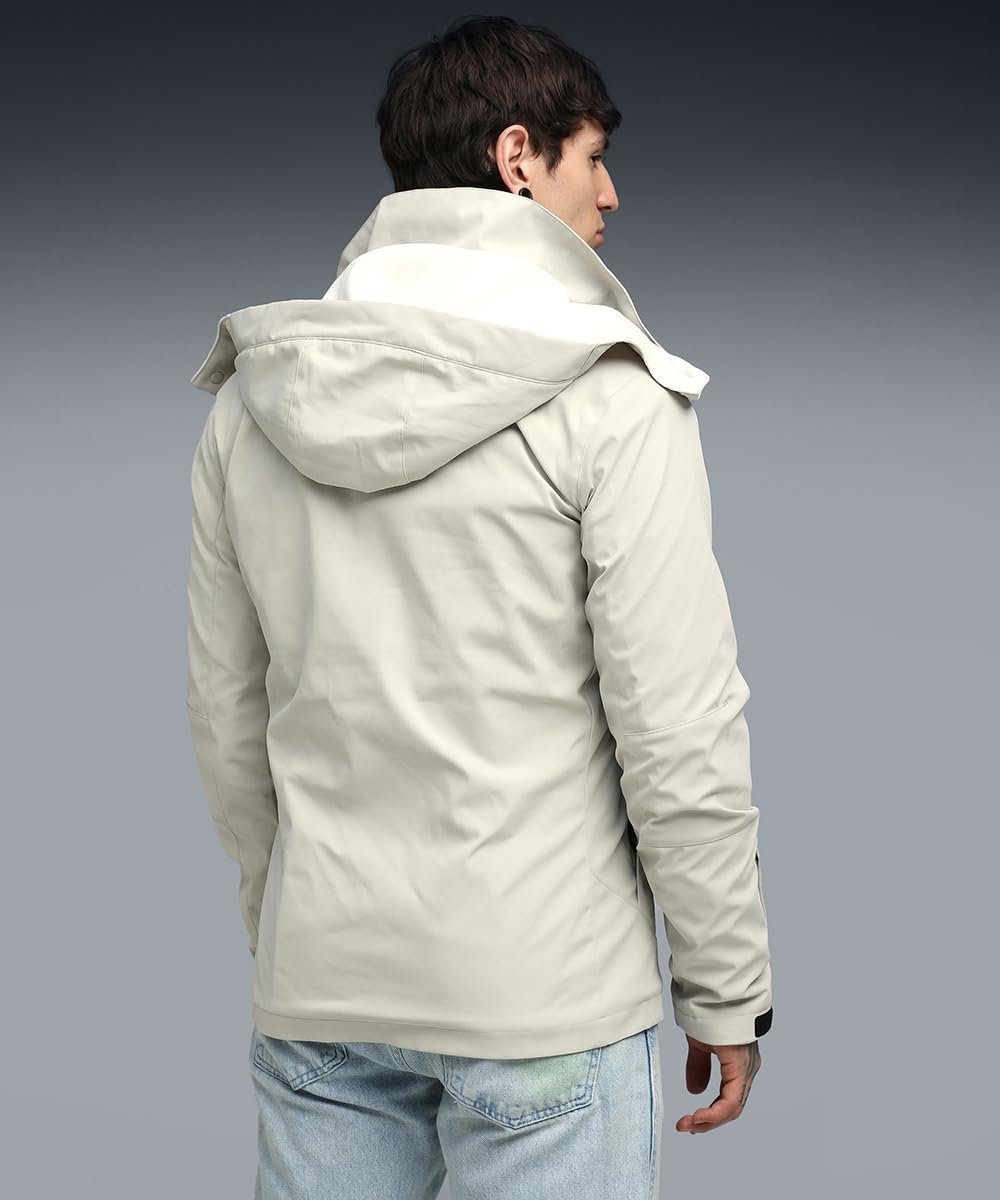Wardrobe Essentials Men's Insulated Hooded Jacket | Desert Dust | S
