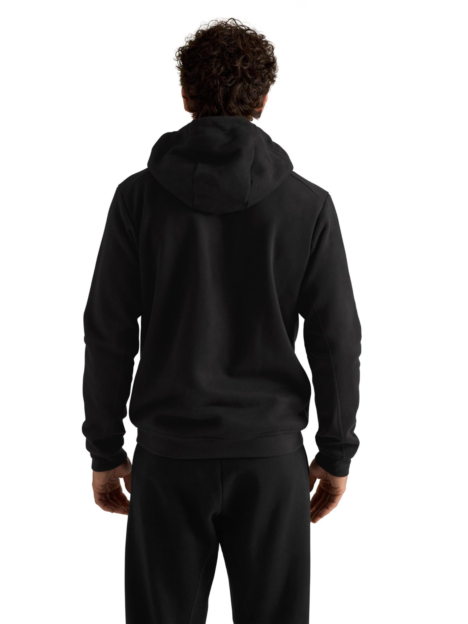 Emblem Fleece Full Zip Hoody Men's - Made To Climb Worn Everywhere - Black, Medium