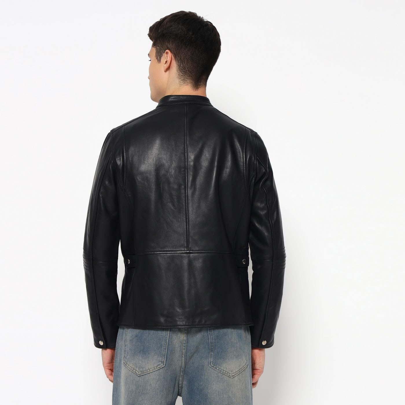 Men’s Timeless Plain Black Leather Jacket for Men | Full Sleeve | Latest Stylish Jacket | Winter Wear Bomber Jacket for Everyday Wear