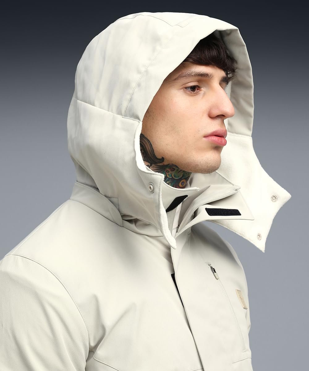 Wardrobe Essentials Men's Insulated Hooded Jacket | Desert Dust | S