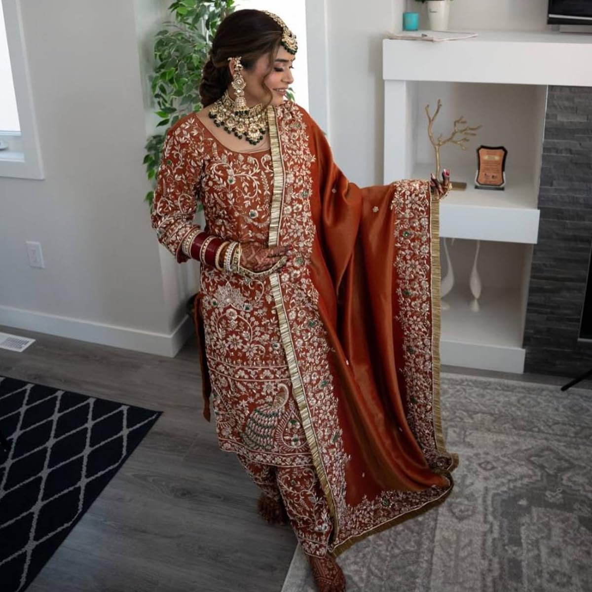 WOMEN'S Crepe FullStichedsalwar LEHENGA suit Designer SAnarkaliStitchedSuit Fully Stitched Suit for Women S SF251233-XL SIZE Beige XL