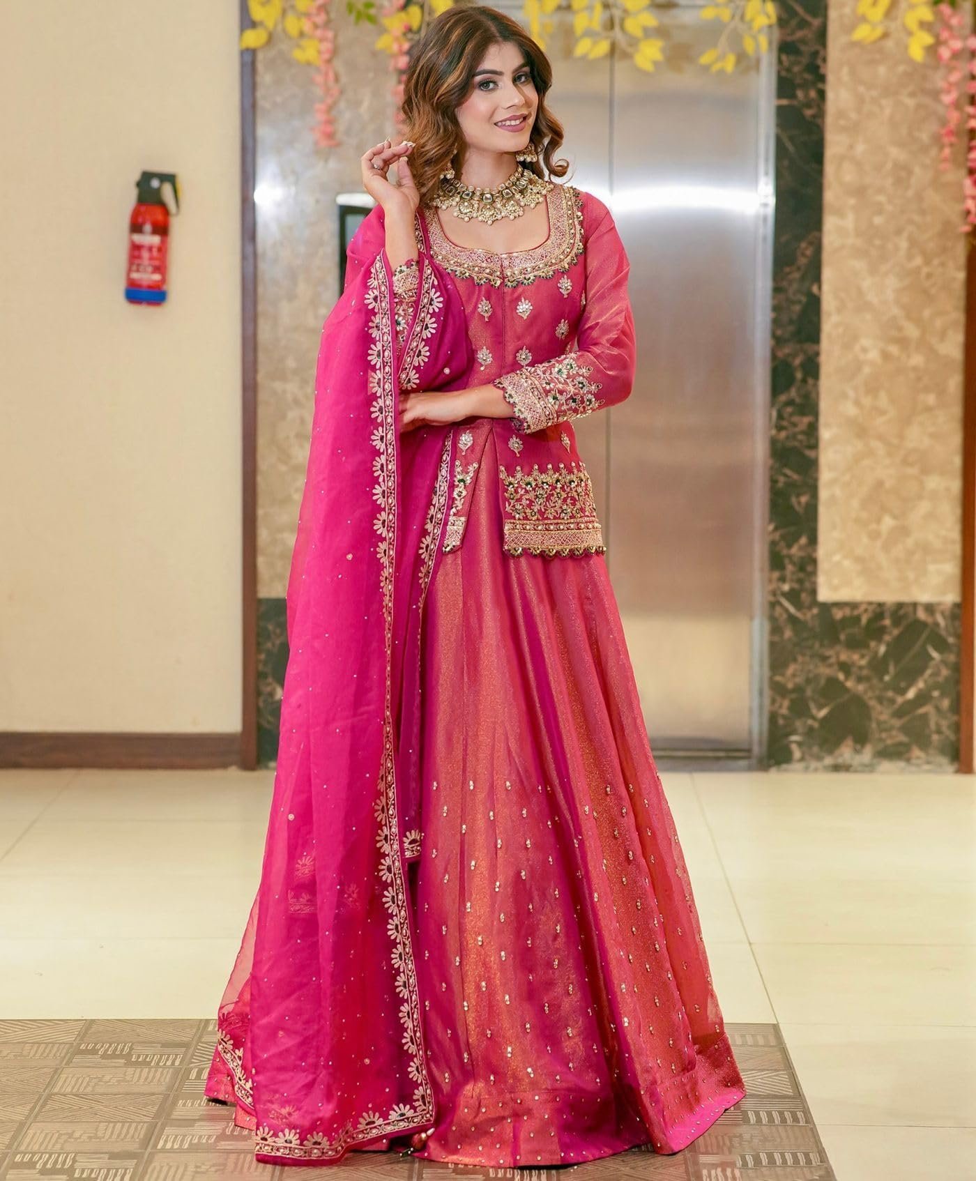 Women's silk ready to wear lehnga choli set