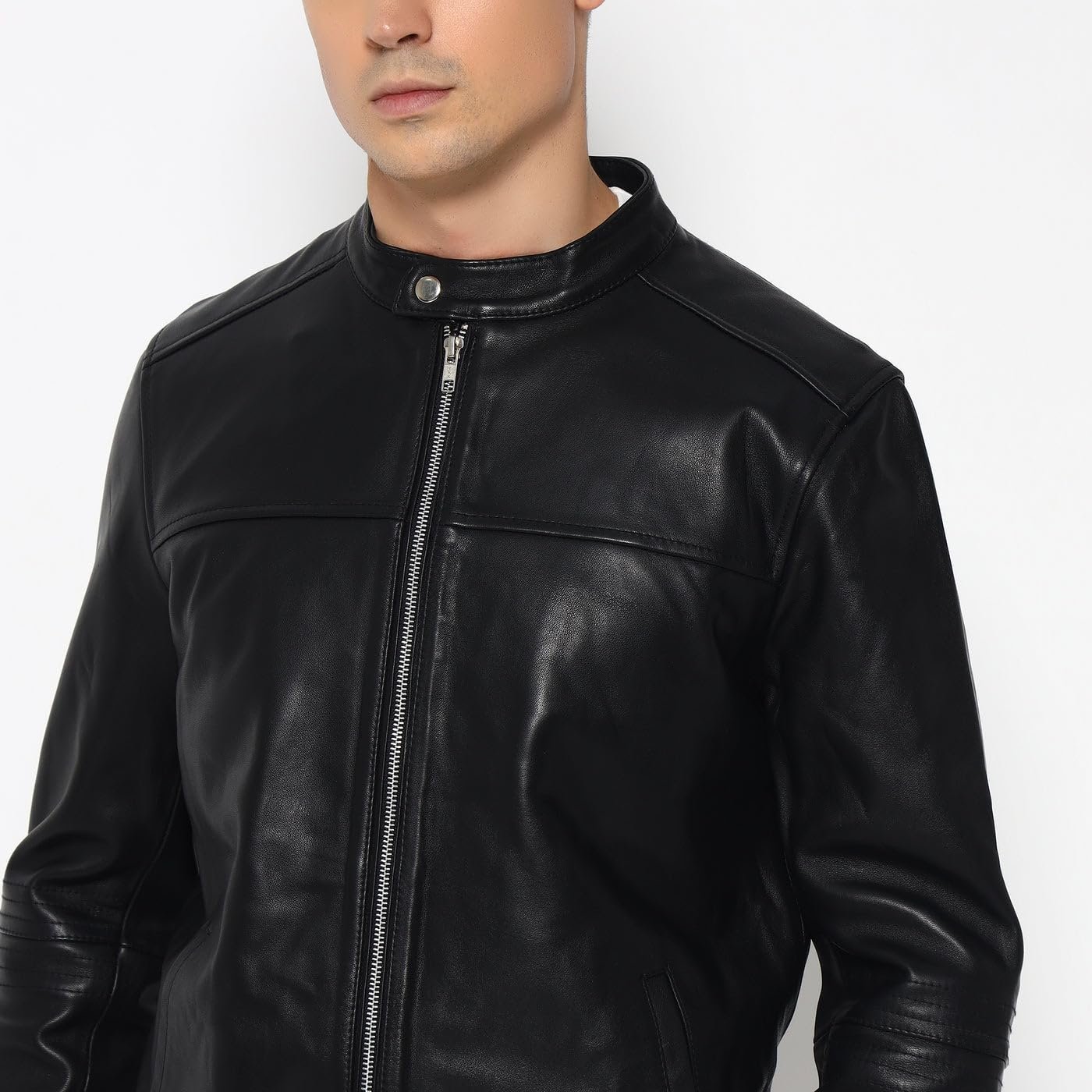 Men’s Timeless Plain Black Leather Jacket for Men | Full Sleeve | Latest Stylish Jacket | Winter Wear Bomber Jacket for Everyday Wear