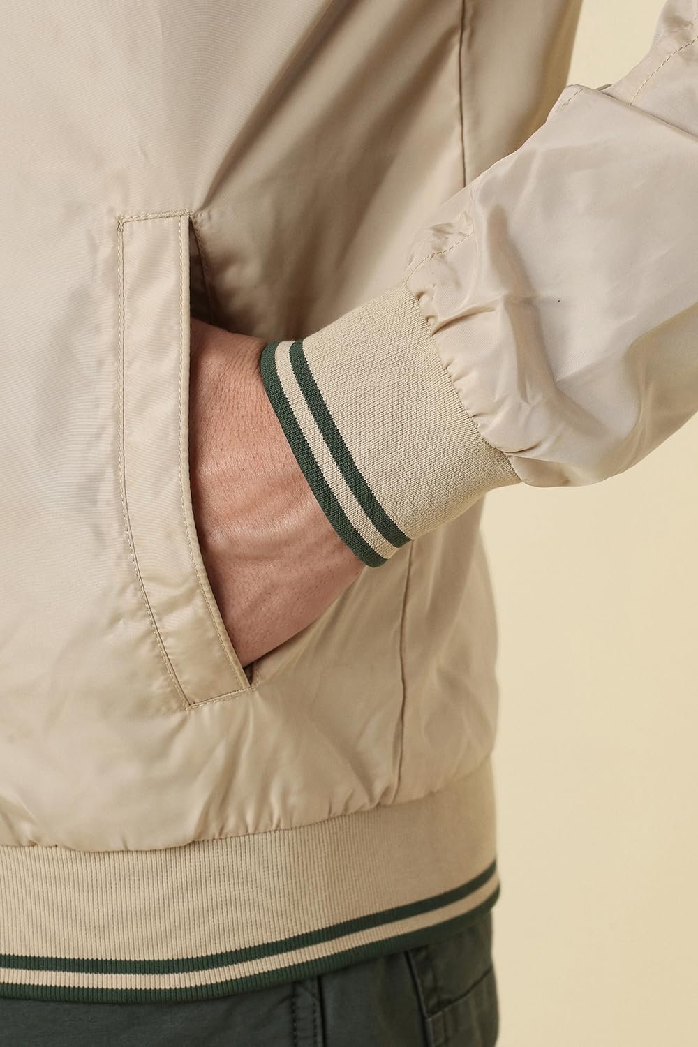 Men's Jacket (ASJKOBOPJ62517_Ecru_XXL_Beige_2XL)
