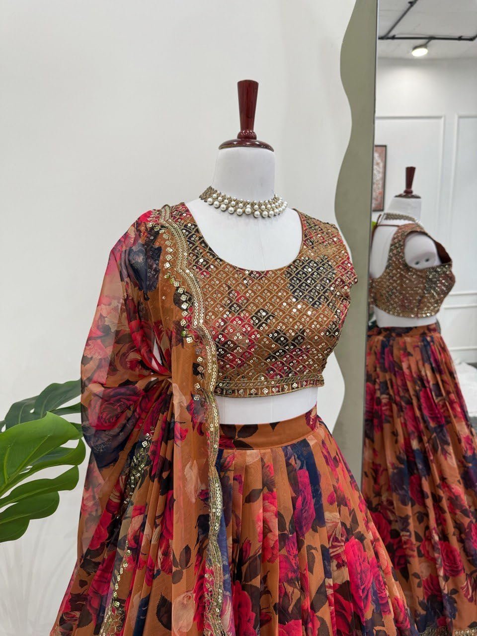Ready To Wear Indian Lehenga Choli, Duppatt with Stitched Blouse For Women, Bridesmaid, Party, Festival Wear 354, Mustrad Yellow, 36