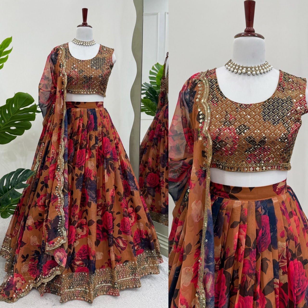 Ready To Wear Indian Lehenga Choli, Duppatt with Stitched Blouse For Women, Bridesmaid, Party, Festival Wear 354, Mustrad Yellow, 36